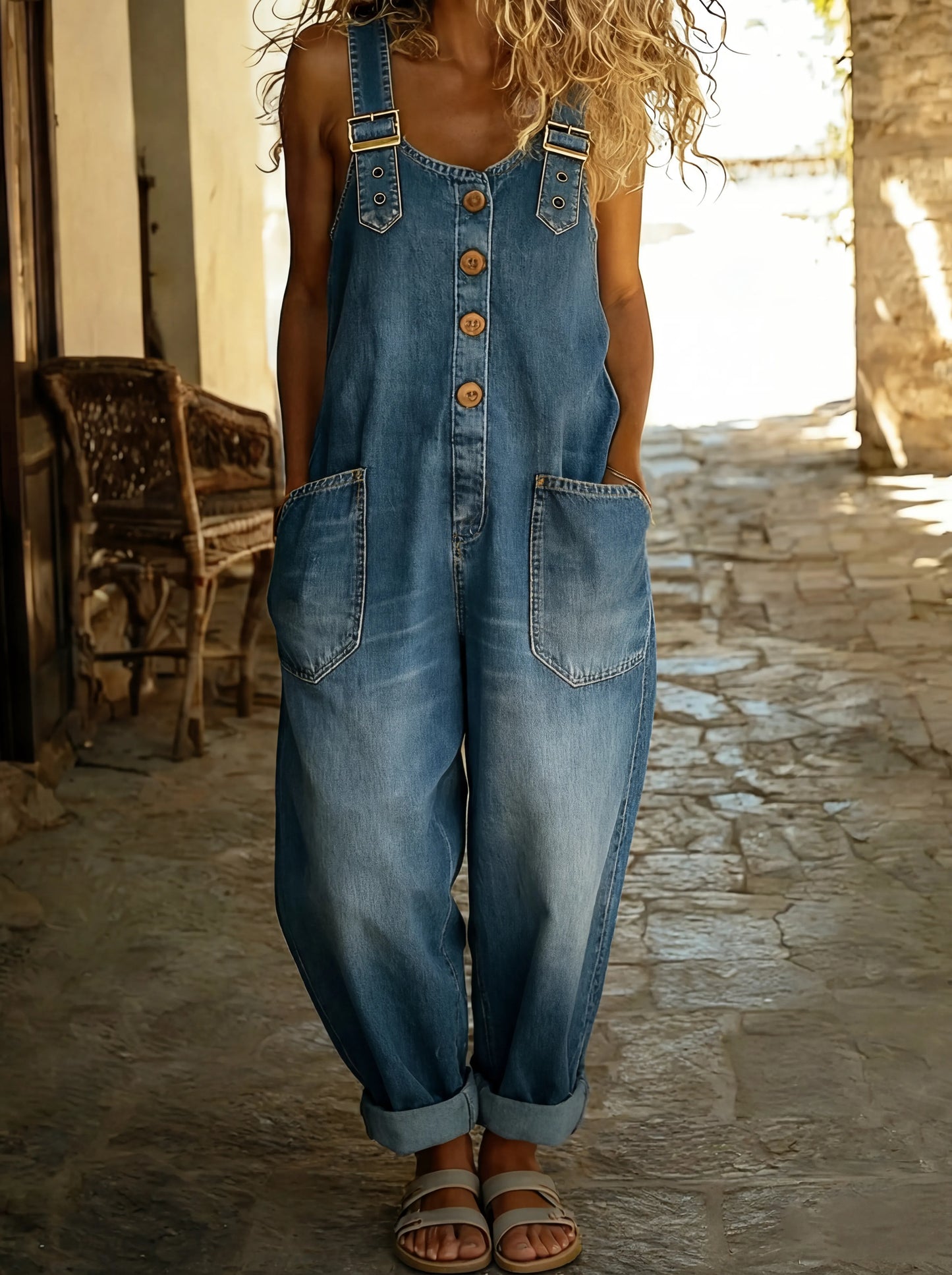 Rocio™ - Casual cowboylaars met één riem en verstelbare gesp