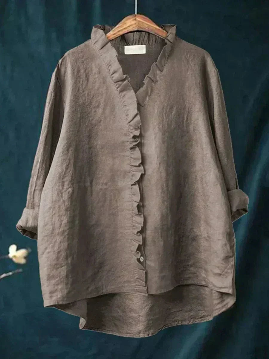 Eline | Elegante linnen zomerblouse