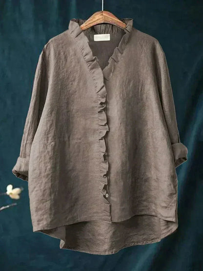 Eline | Elegante linnen zomerblouse
