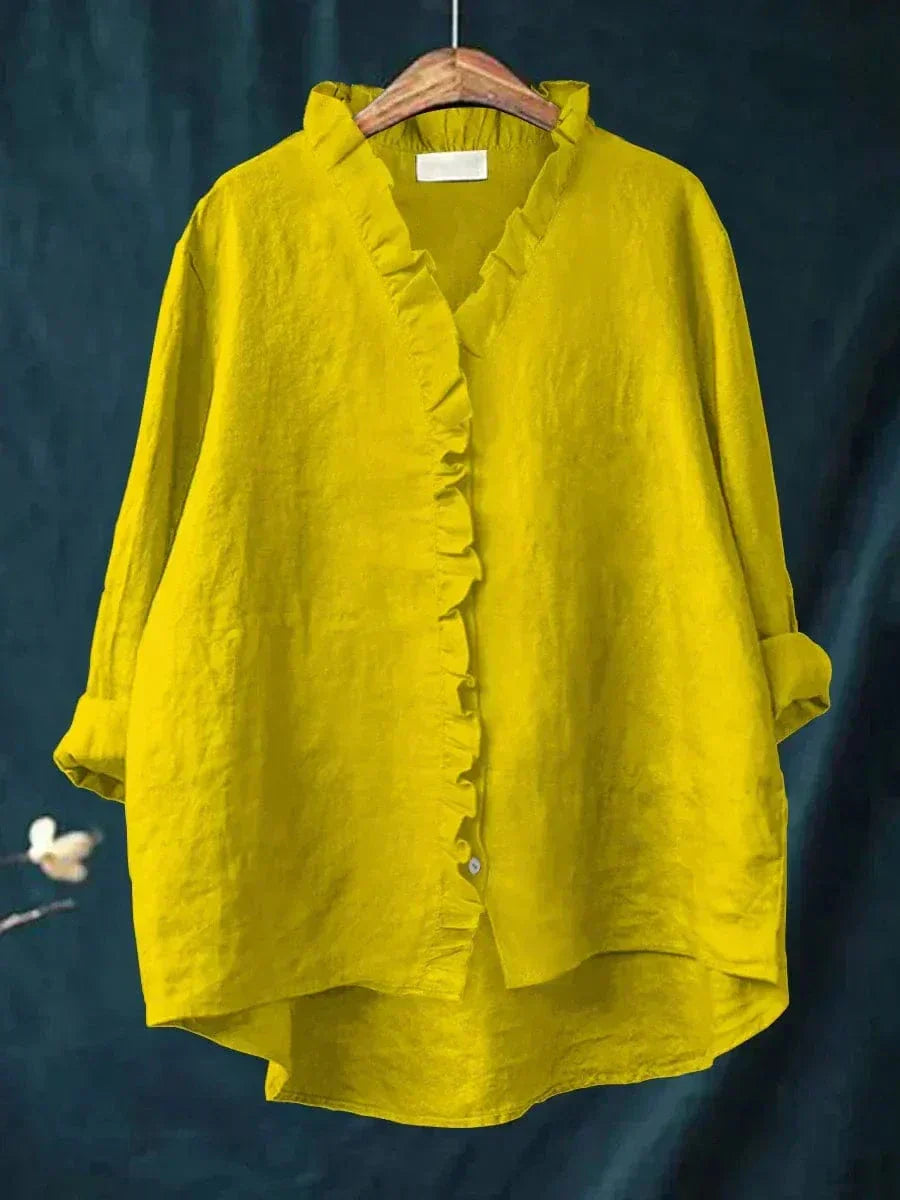 Eline | Elegante linnen zomerblouse