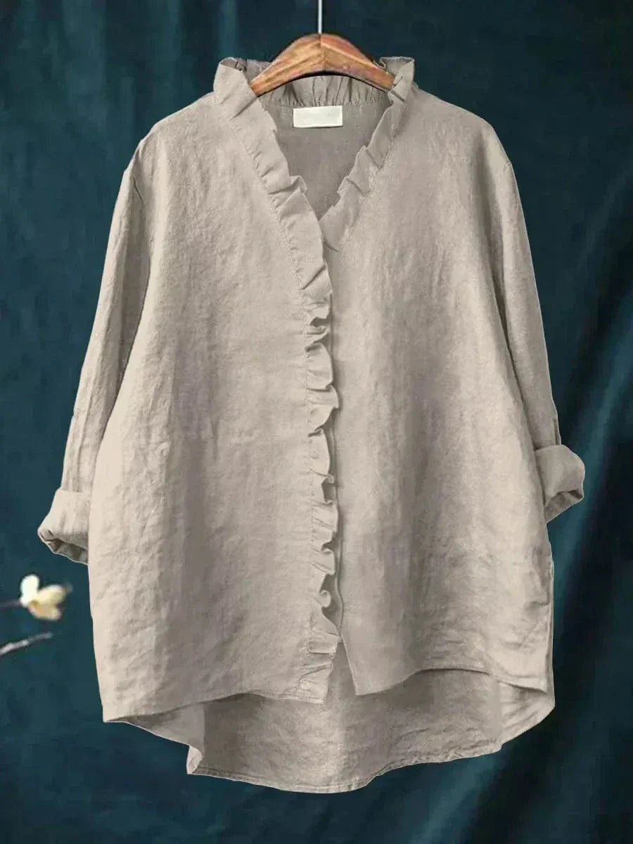Eline | Elegante linnen zomerblouse
