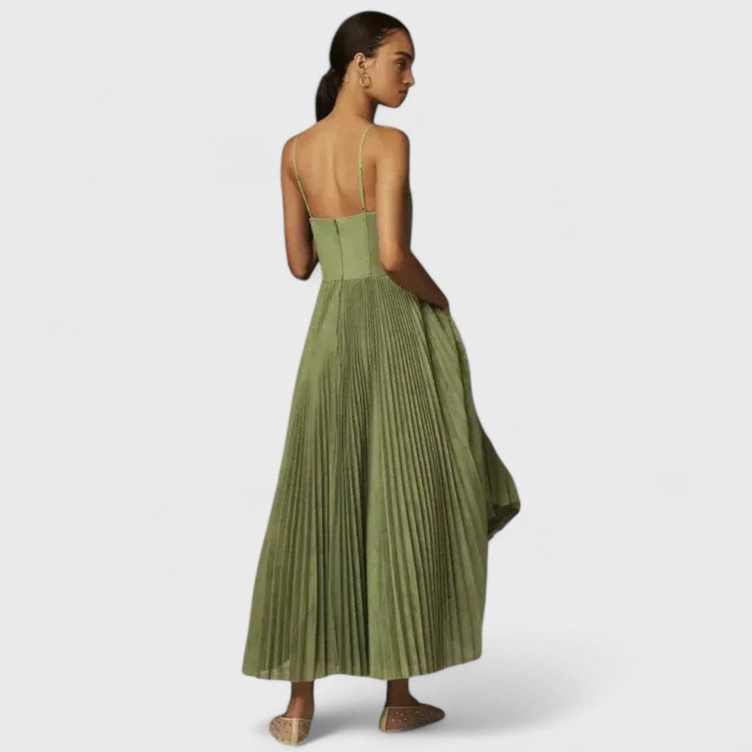Isabella | Premium midi-jurk van geplooide tule