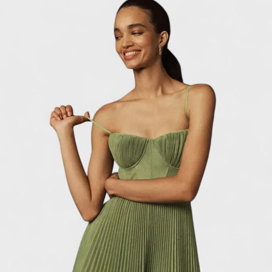 Isabella | Premium midi-jurk van geplooide tule
