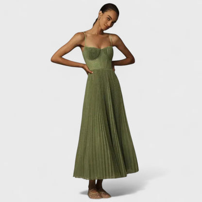 Isabella | Premium midi-jurk van geplooide tule
