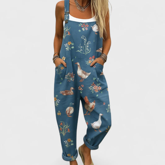 Marta | Handgemaakte jumpsuit met bretels voor dames