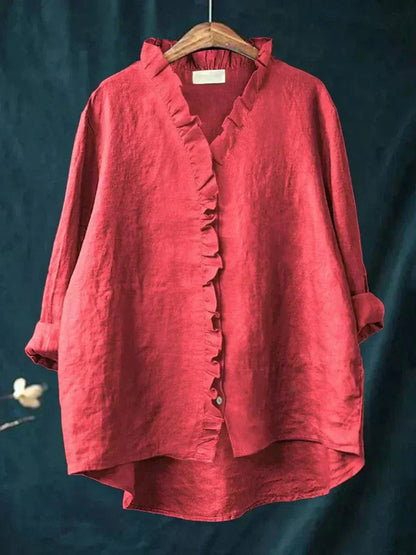 Eline | Elegante linnen zomerblouse