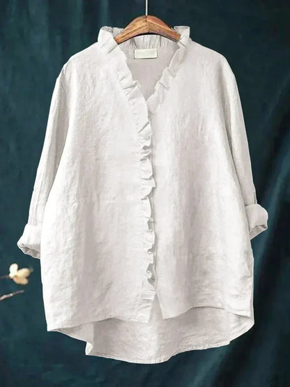 Eline | Elegante linnen zomerblouse