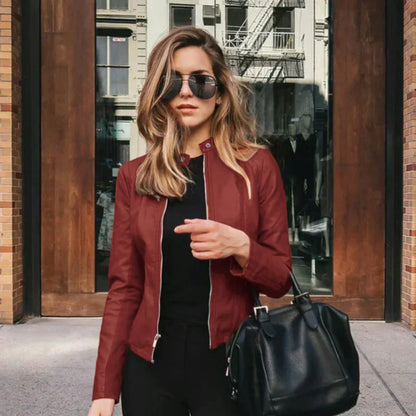 Sophia - Italiaanse Leren Jas