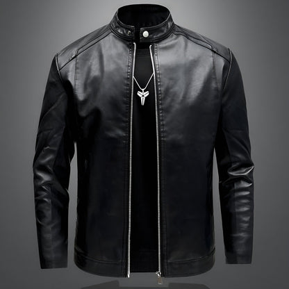Alexandre™ | Elegante leren bikerjack voor heren