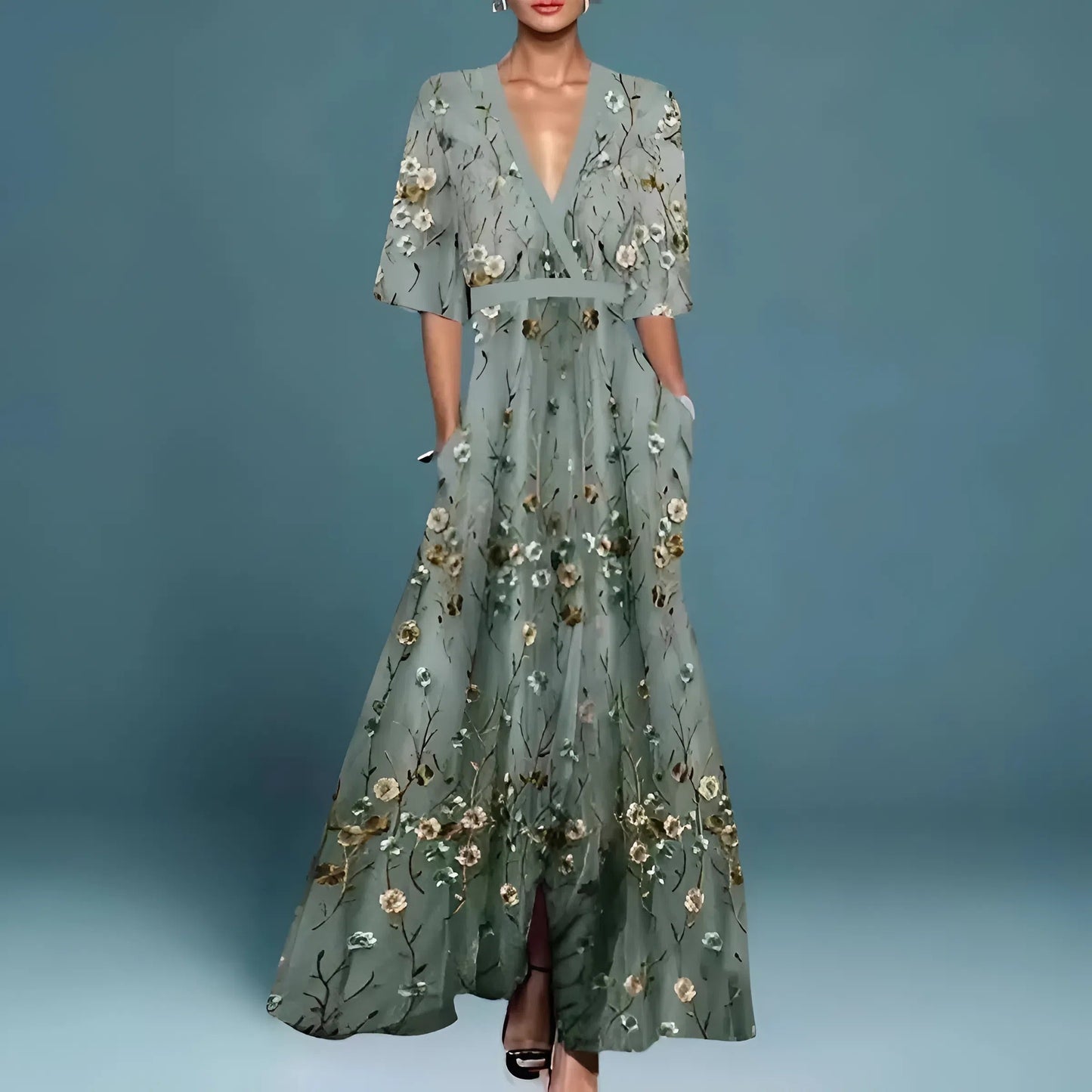 Valeria™ | Maxi-jurk met bloemenprint in een verfijnde stijl