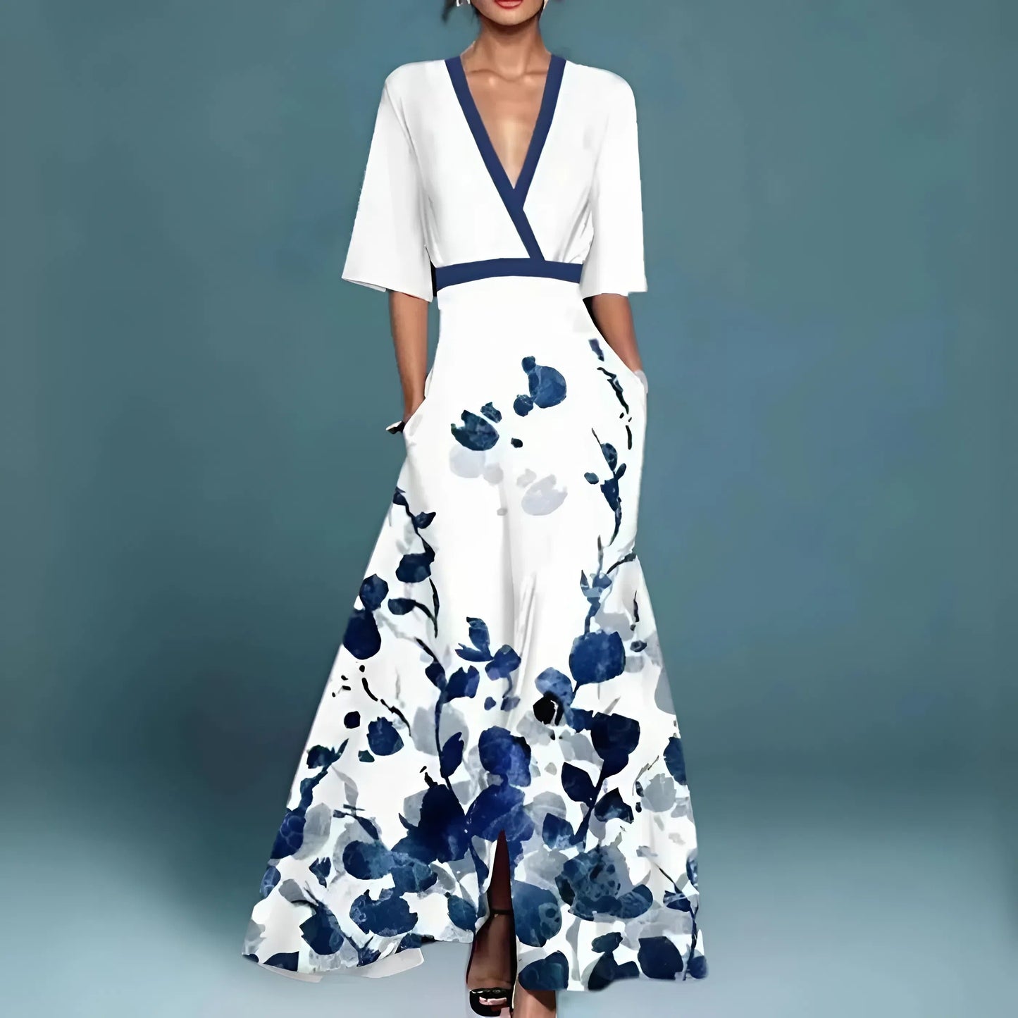 Valeria™ | Maxi-jurk met bloemenprint in een verfijnde stijl