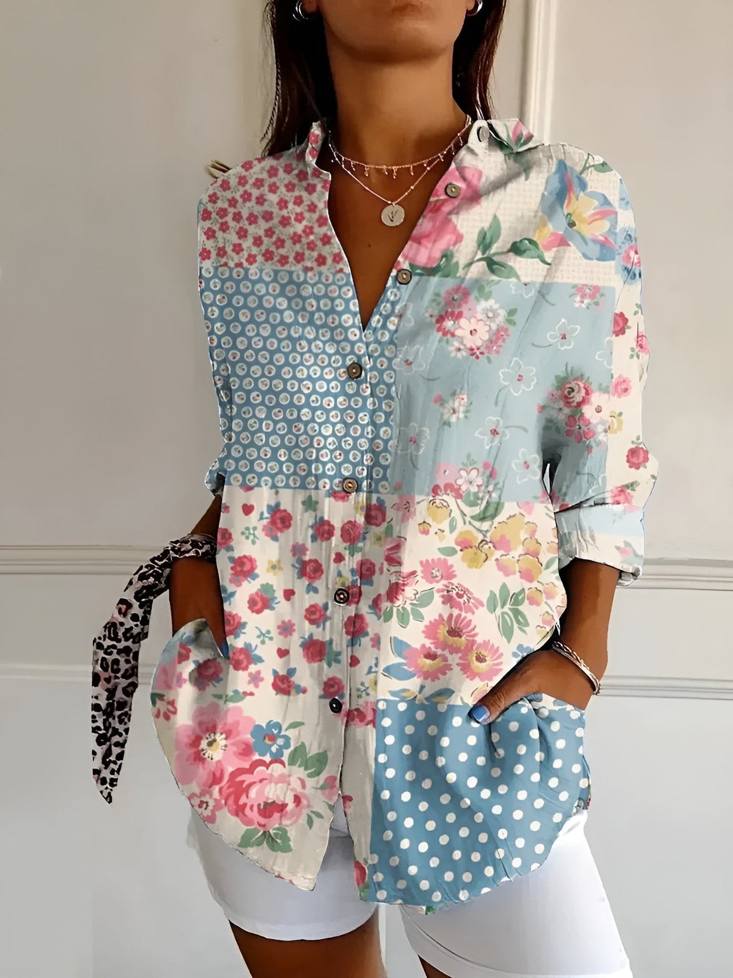 Maia | Katoenen blouse met bloemenprint