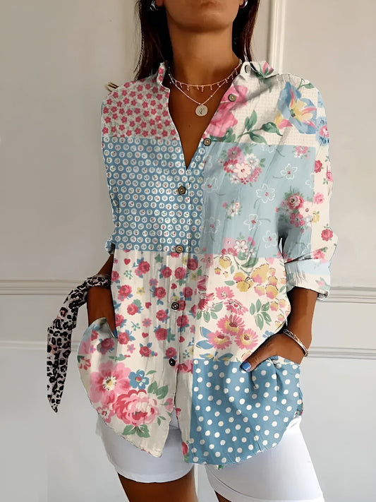 Maia | Katoenen blouse met bloemenprint