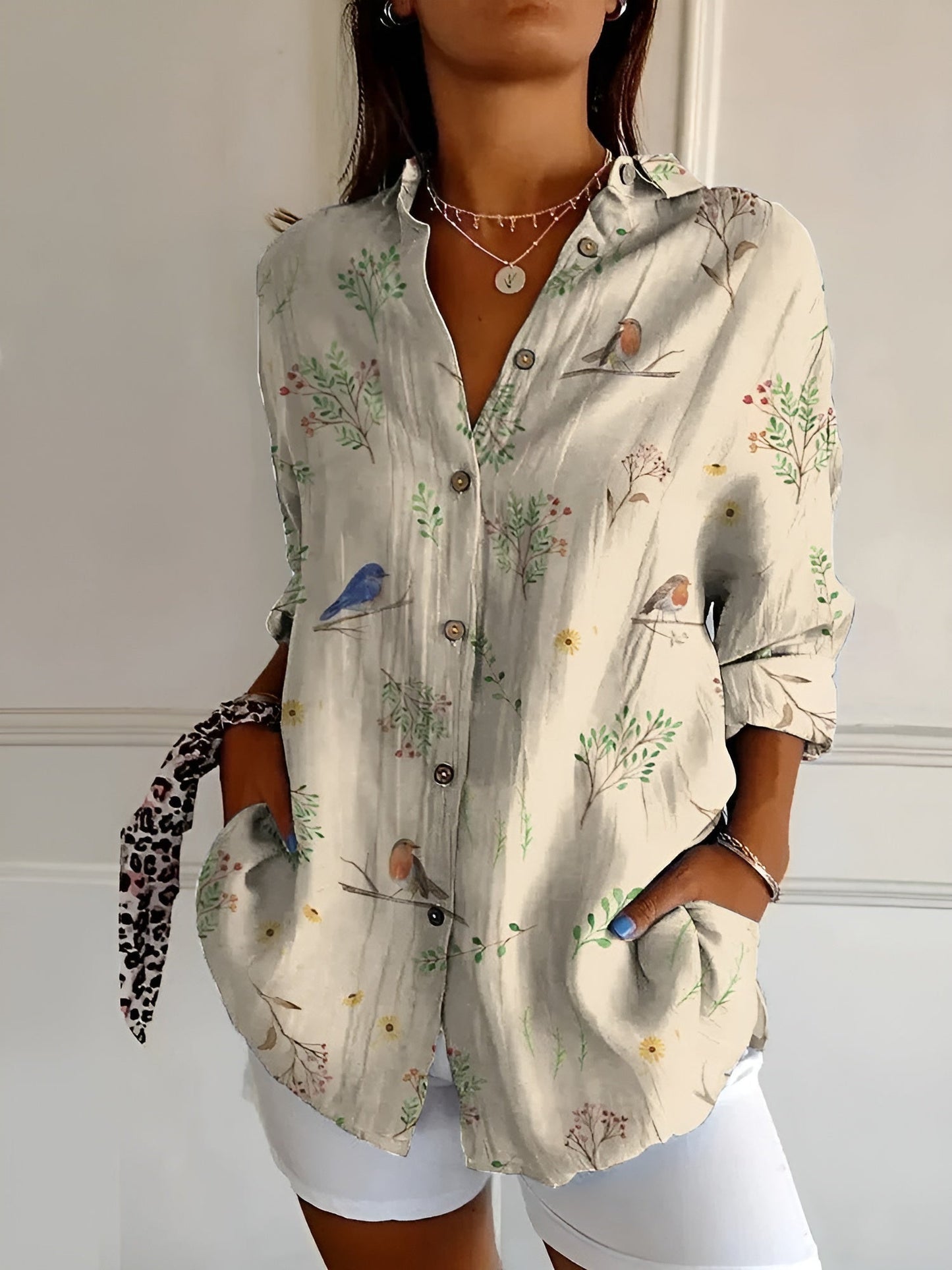 Maia | Katoenen blouse met bloemenprint