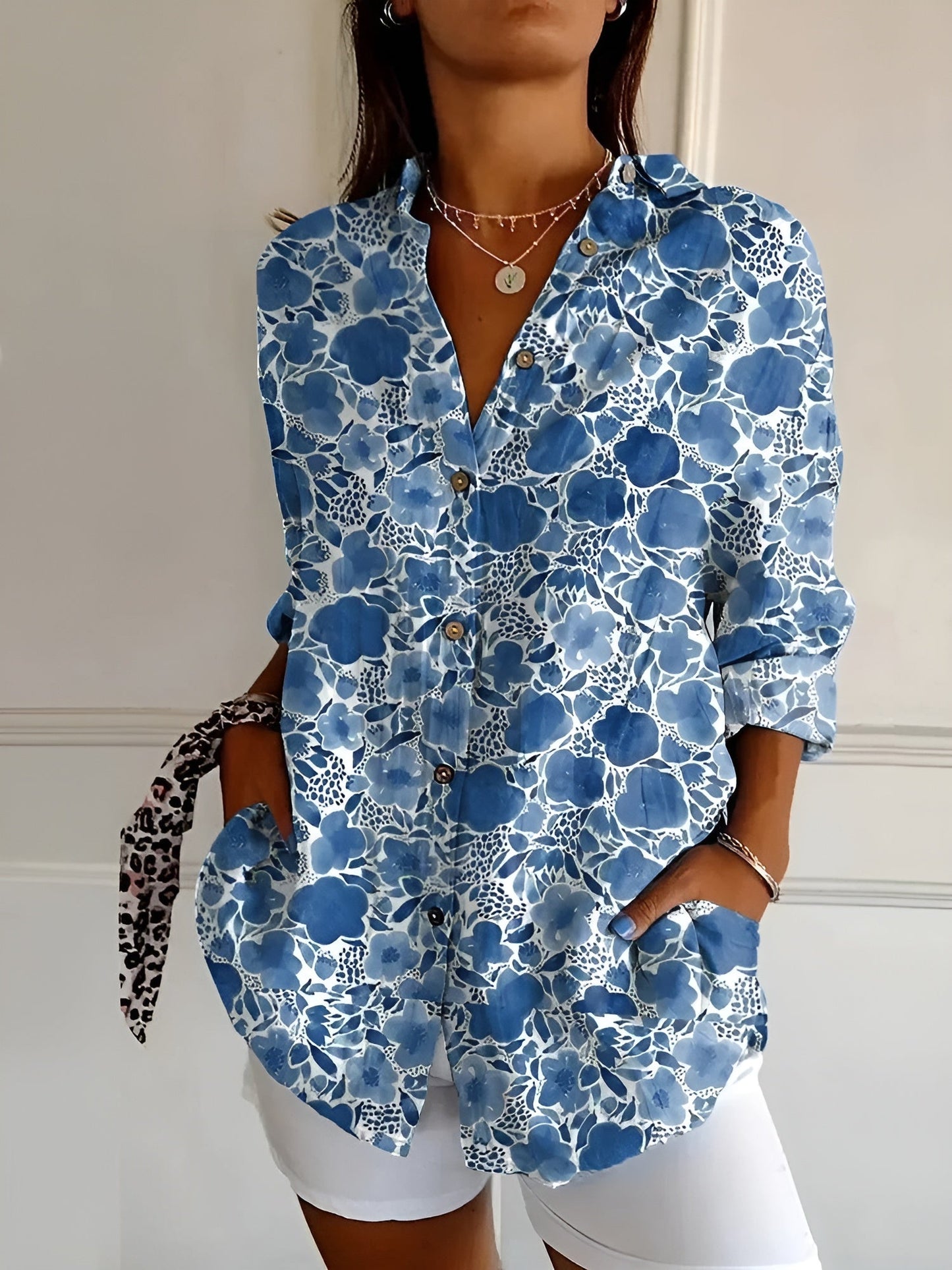 Maia | Katoenen blouse met bloemenprint