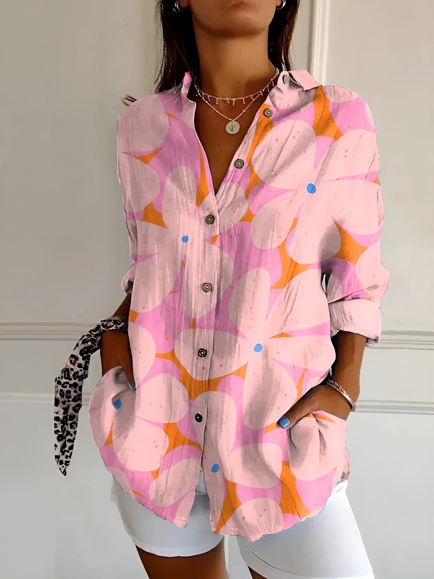 Maia | Katoenen blouse met bloemenprint