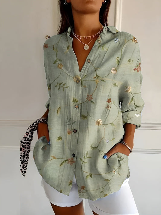 Maia | Katoenen blouse met bloemenprint