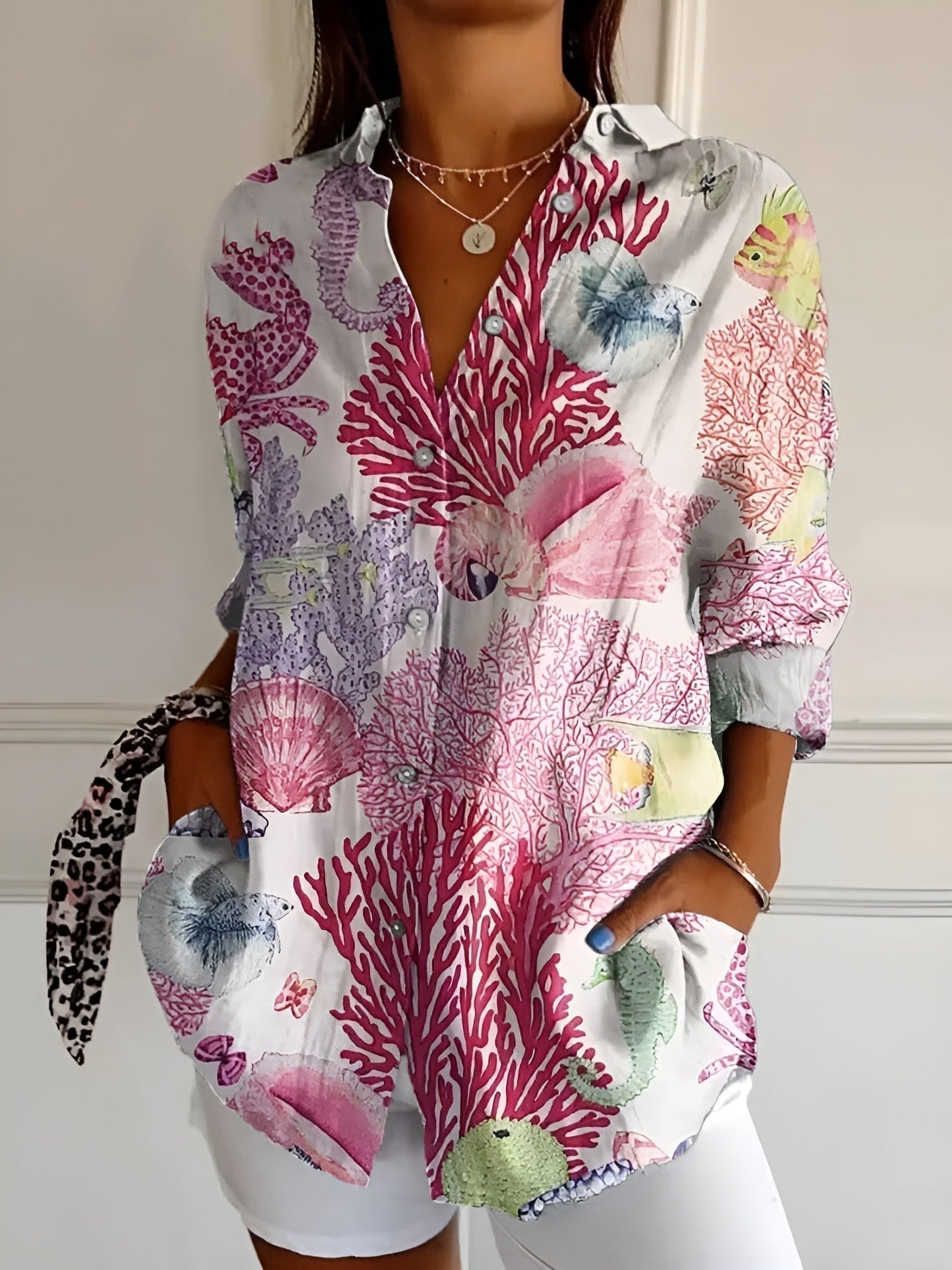 Maia | Katoenen blouse met bloemenprint