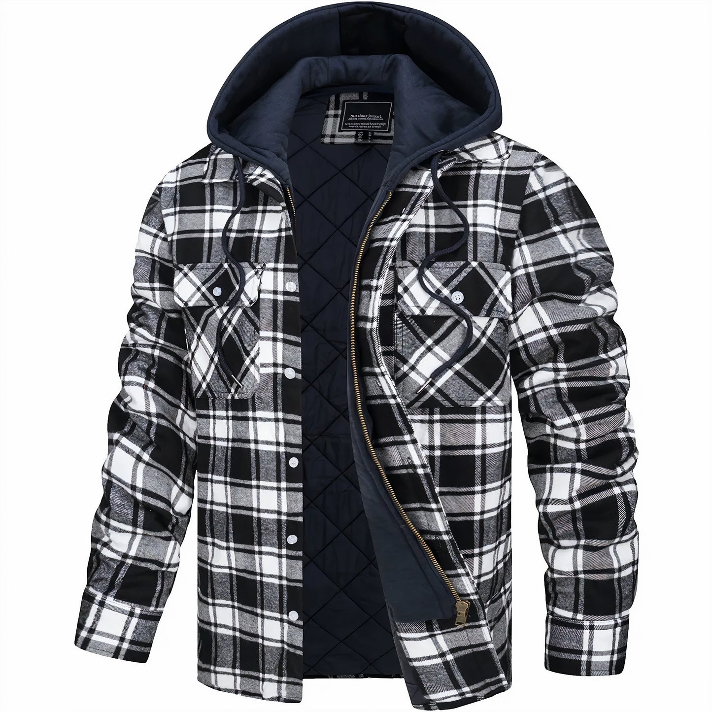 Virexo | Gevoerd Houthakkershirt met Capuchon