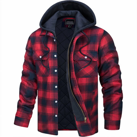 Virexo | Gevoerd Houthakkershirt met Capuchon