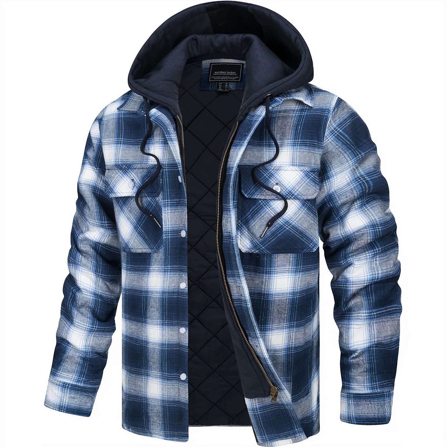 Virexo | Gevoerd Houthakkershirt met Capuchon