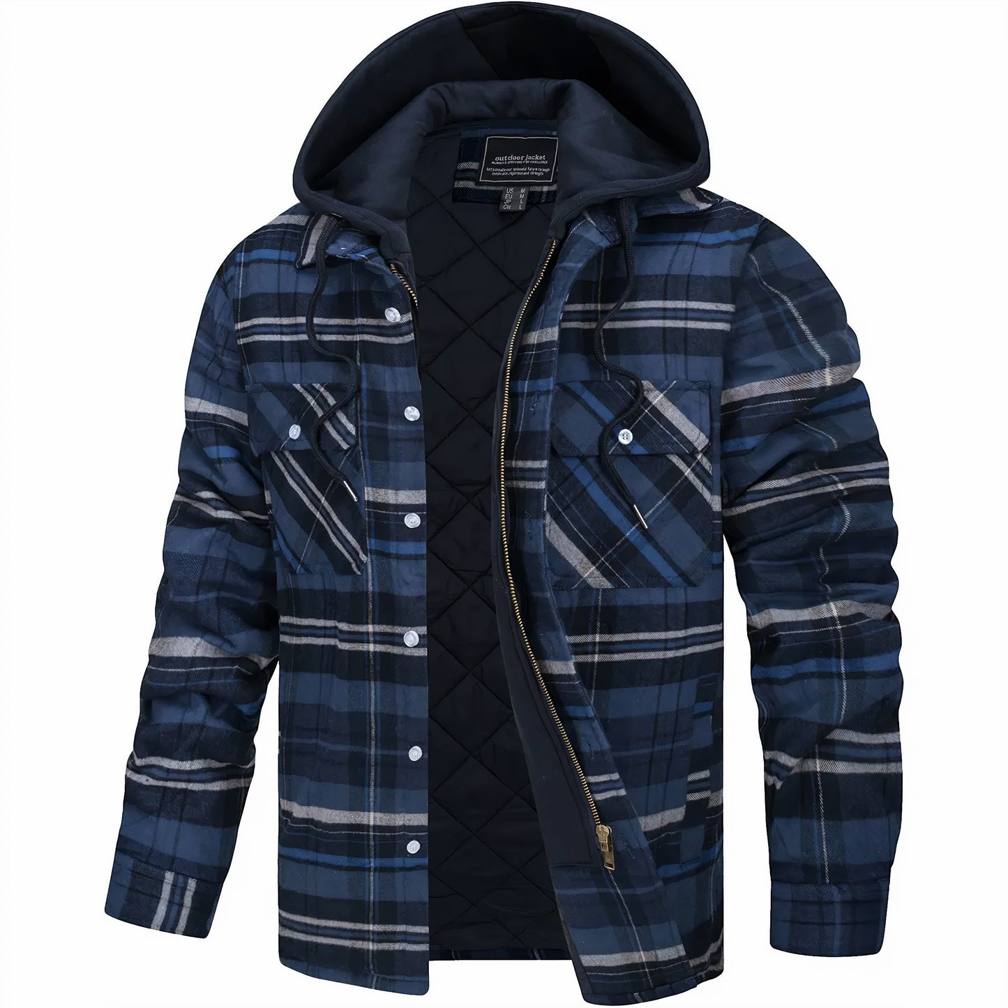 Virexo | Gevoerd Houthakkershirt met Capuchon
