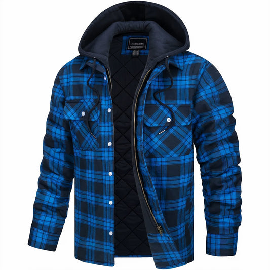 Virexo | Gevoerd Houthakkershirt met Capuchon
