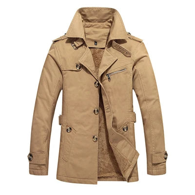 Étienne™ | Elegante Gewatteerde Trenchcoat voor Mannen