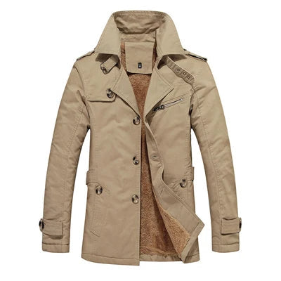 Étienne™ | Elegante Gewatteerde Trenchcoat voor Mannen