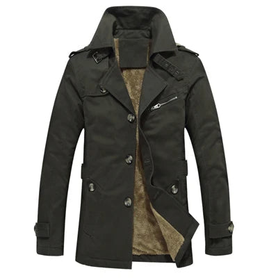 Étienne™ | Elegante Gewatteerde Trenchcoat voor Mannen