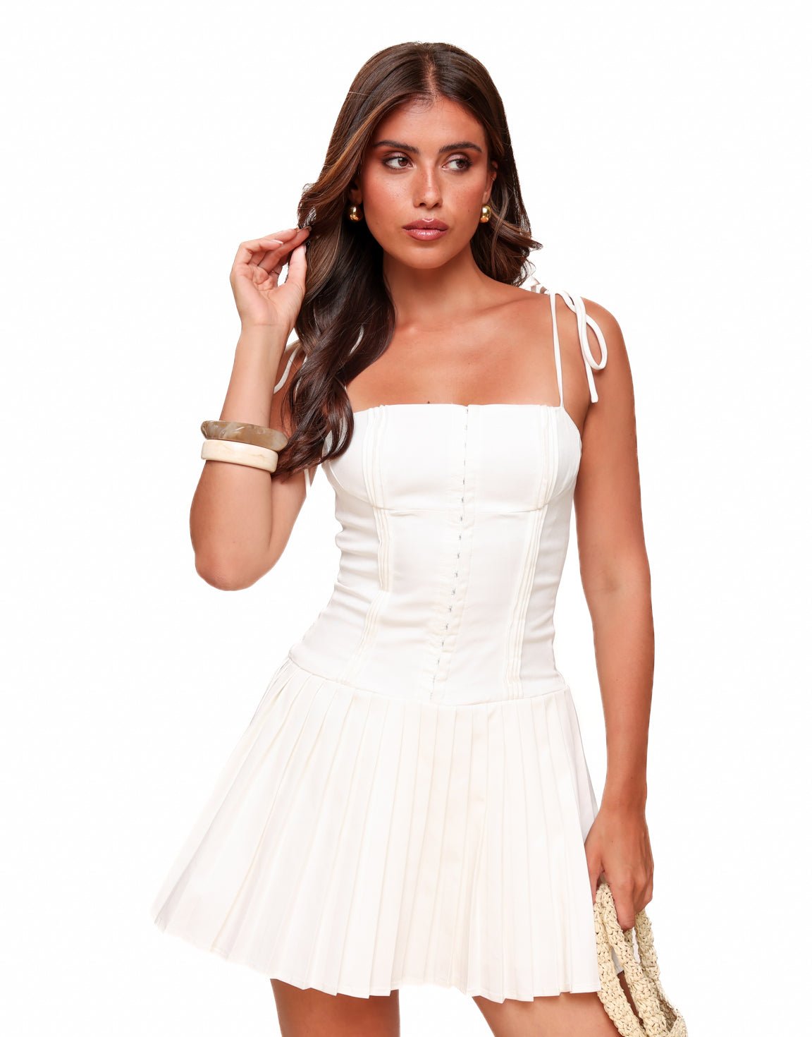 Virexo | Soft Muse geplooide mini